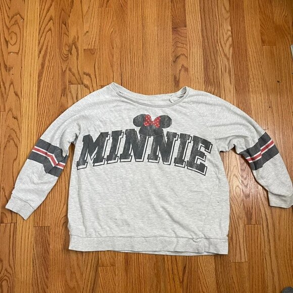 Vintage Disney MINNIE Mouse Sweatshirt grey 1X - Picture 8 of 9